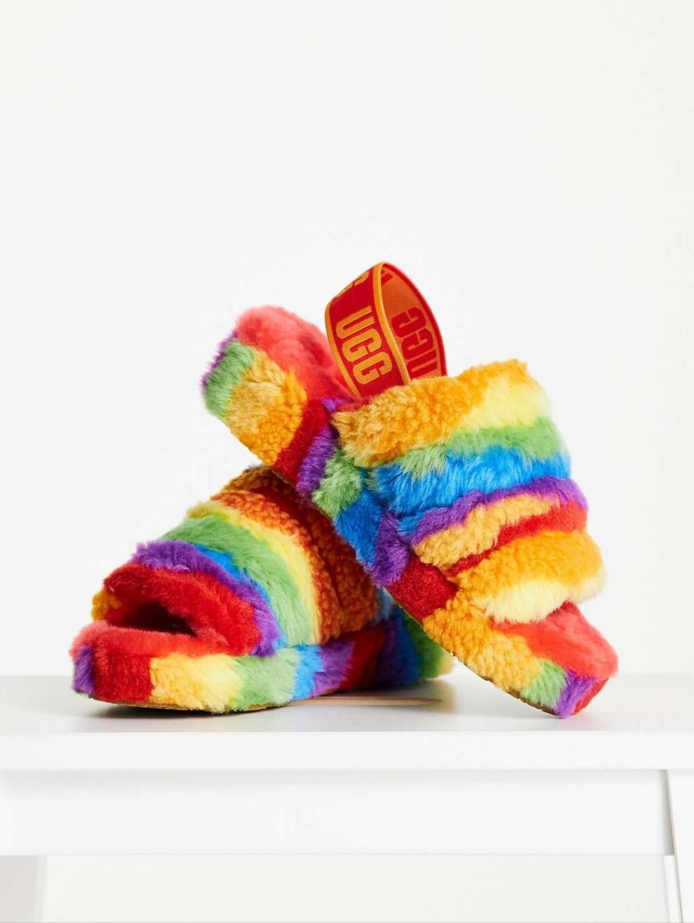 UGG Fluff Yeah Rainbow Slippers